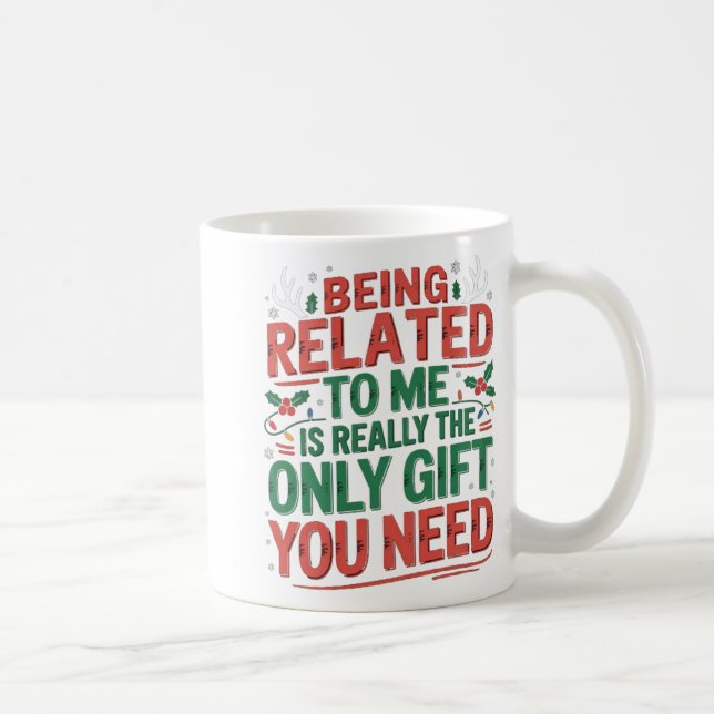 Funny Relatable Christmas Family Gift Sarcastic  Coffee Mug (Right)