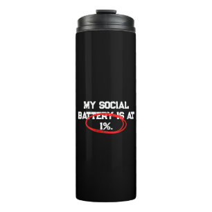 Funny Relatable Excuse Quote Typography Design Thermal Tumbler