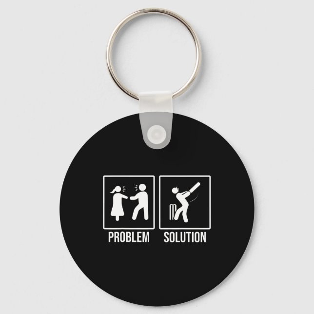 Funny Relationship And Cricket  Key Ring (Front)
