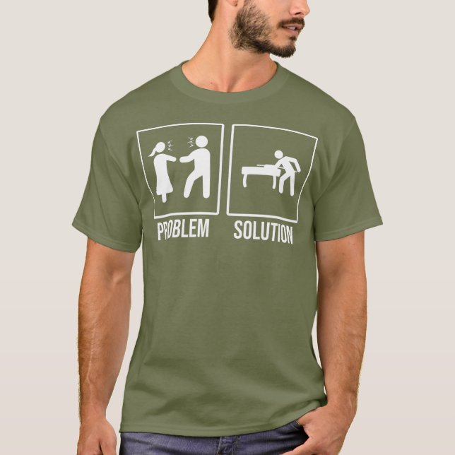 Funny Relationship And Pool Billard T-Shirt (Front)