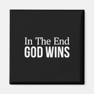 Funny Religious Bible Christian God Jesus Wins Fai Magnet