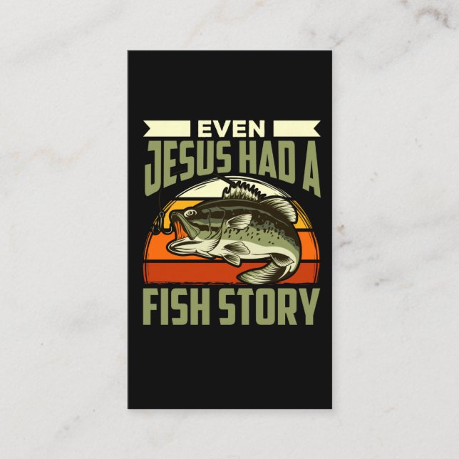 Funny Religious Fisherman Joke Christian Humour Business Card (Front)