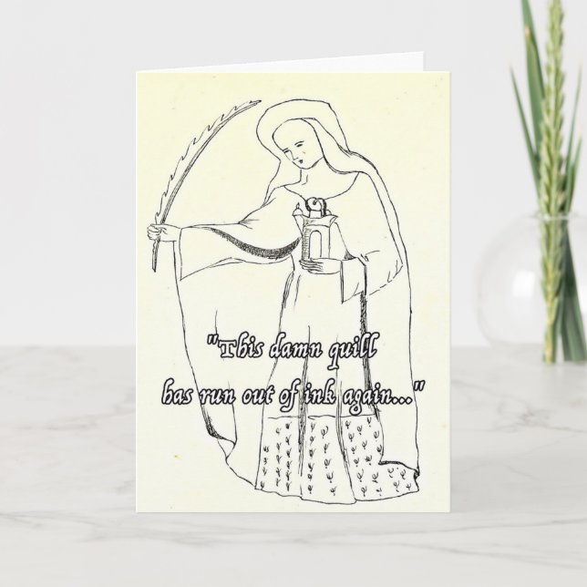Funny Religious Greetings Card Quill Birthday Fun (Front)