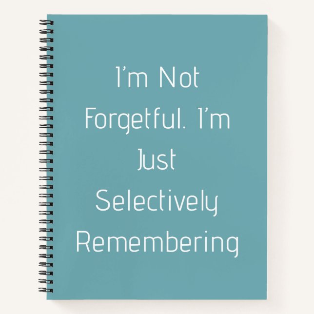 Funny Reminder Notebook | Because Apparently  (Front)