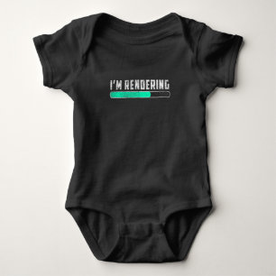 Funny Rendering Animator Video Movie Editor Baby Bodysuit
