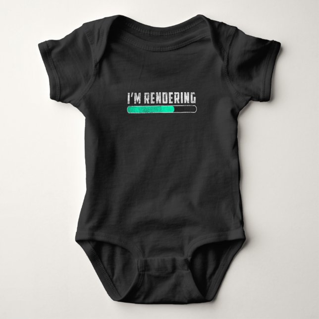 Funny Rendering Animator Video Movie Editor Baby Bodysuit (Front)
