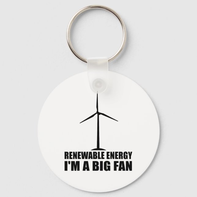 Funny Renewable Energy Environmental Gift Cool Win Key Ring (Front)