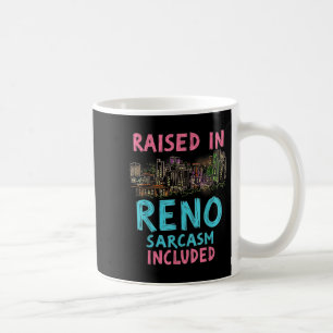 Funny Reno Nevada Night Skyline Vintage Coffee Mug