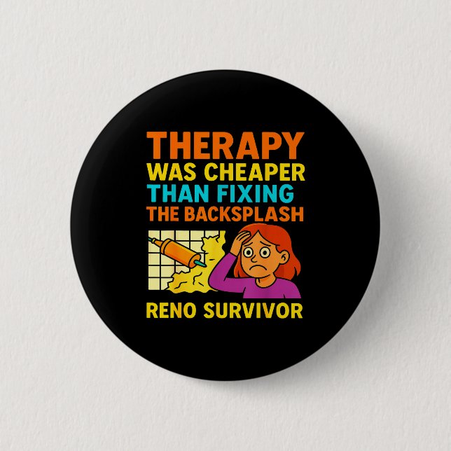 Funny Renovation Remodeling Diy Construction New H 6 Cm Round Badge (Front)