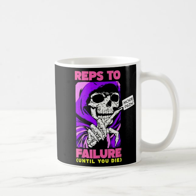 Funny Reps To Failure Weightlifting Bodybuilding F Coffee Mug (Right)