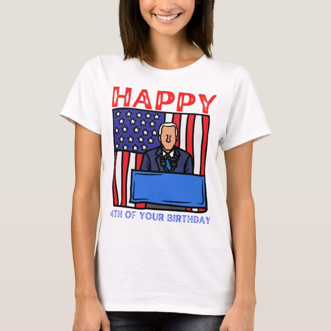 Funny Republican Merry 4th Of July Biden Trump 24 T-Shirt (Front)