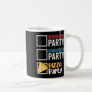 Funny Republican Party Democratic Party Pizza Part Coffee Mug
