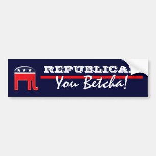 Funny Republican party patriotic saying Bumper Sticker