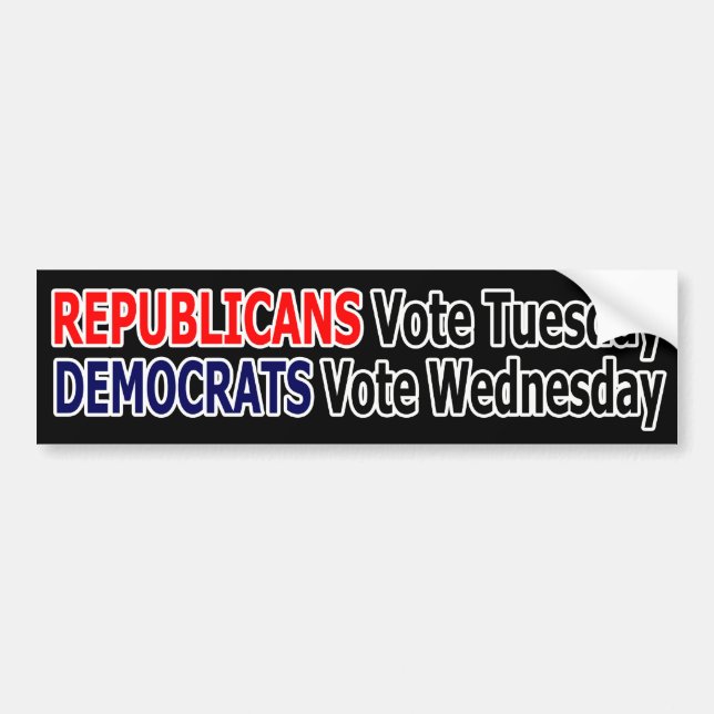 Funny Republican Vote Tuesday Sticker (Front)