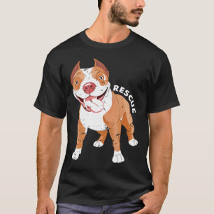 Funny Rescue Dog Pitbull Mum Costume Adopting Dog T-Shirt