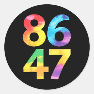 Funny Resist 8647 Liberal Fan Classic Round Sticker