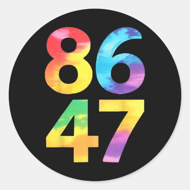 Funny Resist 8647 Liberal Fan  Classic Round Sticker (Front)