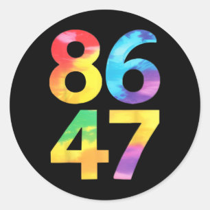 Funny Resist 8647 Liberal Fan Classic Round Sticker