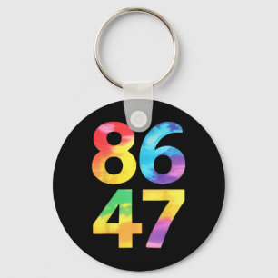 Funny Resist 8647 Liberal Fan Key Ring