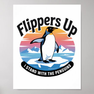 Funny Resist Penguins Protest Against Tariffs 2 Poster
