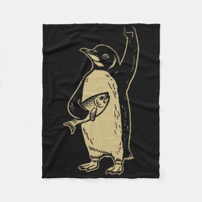 Funny Resist Penguins Protest Against Tariffs (2 S Fleece Blanket (Front)