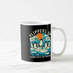Funny Resist Penguins Protest Against Tariffs Coffee Mug
