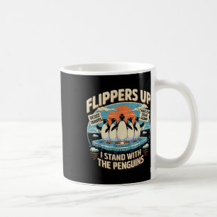 Funny Resist Penguins Protest Against Tariffs  Coffee Mug