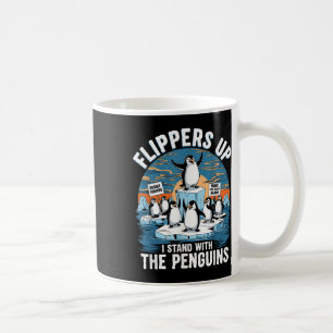 Funny Resist Penguins Protest Against Tariffs Coffee Mug