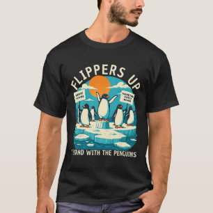 Funny Resist Penguins Protest Against Tariffs T-Shirt