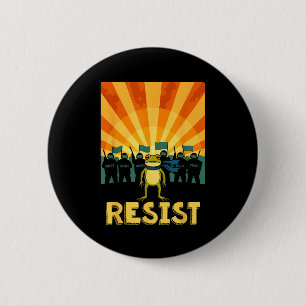 Funny Resist Portland Frog Protest 6 Cm Round Badge