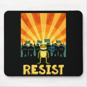 Funny Resist Rtland Frog Protest Mouse Pad