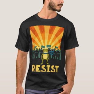 Funny Resist Rtland Frog Protest  T-Shirt