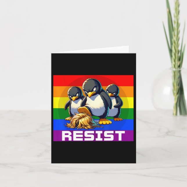 Funny Resist Tariffs Protest Groovy Men Women 4th  Card (Front)
