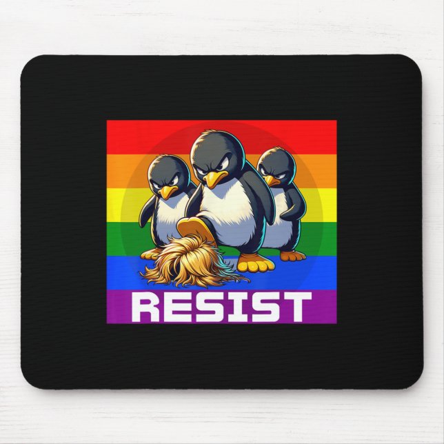 Funny Resist Tariffs Protest Groovy Men Women 4th  Mouse Pad (Front)