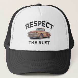 funny RESPECT THE RUST Pickup Truck Dad Joke  Trucker Hat