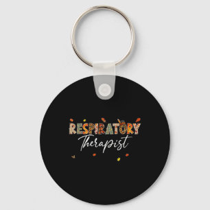 Funny Respiratory Therapist Pumpkin Autumn Tree Fa Key Ring
