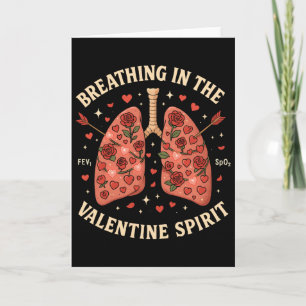 Funny Respiratory Therapist Valentine Cute Lungs M Card