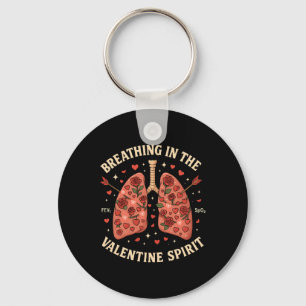 Funny Respiratory Therapist Valentine Cute Lungs M Key Ring