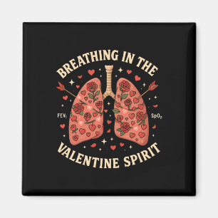 Funny Respiratory Therapist Valentine Cute Lungs M Magnet