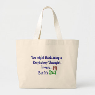 Funny Respiratory Therapy Gifts Large Tote Bag