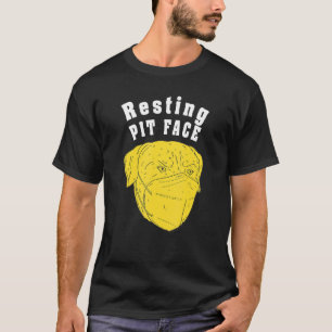 Funny Resting Pit Dog Face Mask For Dog Happy Pit T-Shirt
