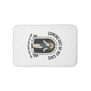 Funny Resurrection Cave Quote Vintage Engraving De Bath Mat
