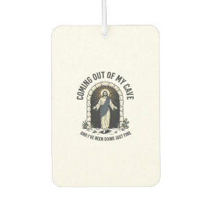 Funny Resurrection Cave Quote Vintage Engraving De Car Air Freshener