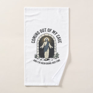 Funny Resurrection Cave Quote Vintage Engraving De Hand Towel