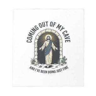 Funny Resurrection Cave Quote Vintage Engraving De Notepad