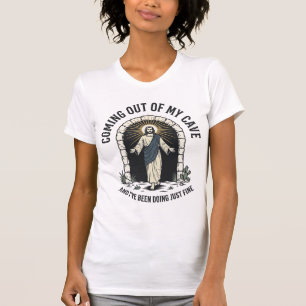 Funny Resurrection Cave Quote Vintage Engraving De T-Shirt