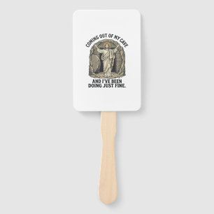Funny Resurrection Cave Vintage Engraving Shirt De Hand Fan