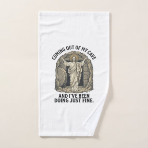 Funny Resurrection Cave Vintage Engraving Shirt De Hand Towel