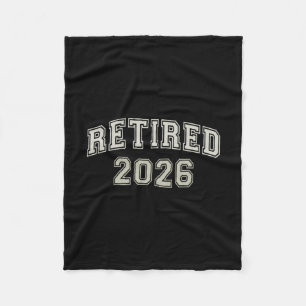 Funny Retired 2026 University I'm Done Mom Cruise Fleece Blanket