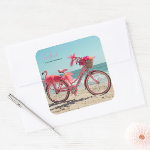 Funny Retired Certified Flamingo Collector! Square Sticker